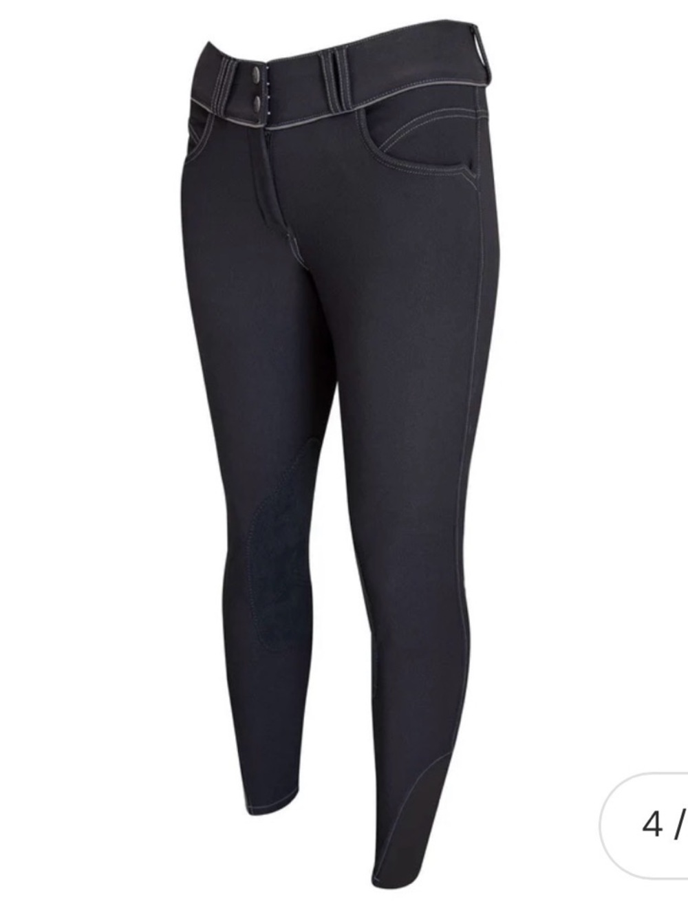 EUC Elation Platinum Brooklyn Riding Breeches, Black/Grey, Size 32R